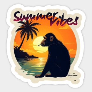 Summer Vibes – Chill Like a chimp Sticker